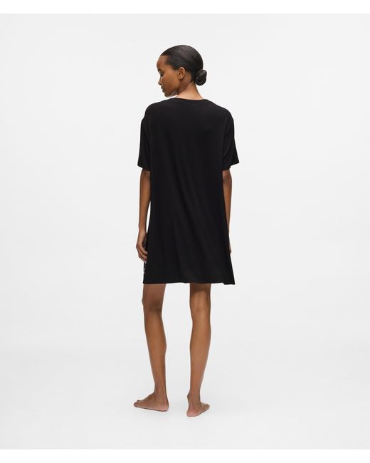 Karl Lagerfeld Black Signature Pajama Dress