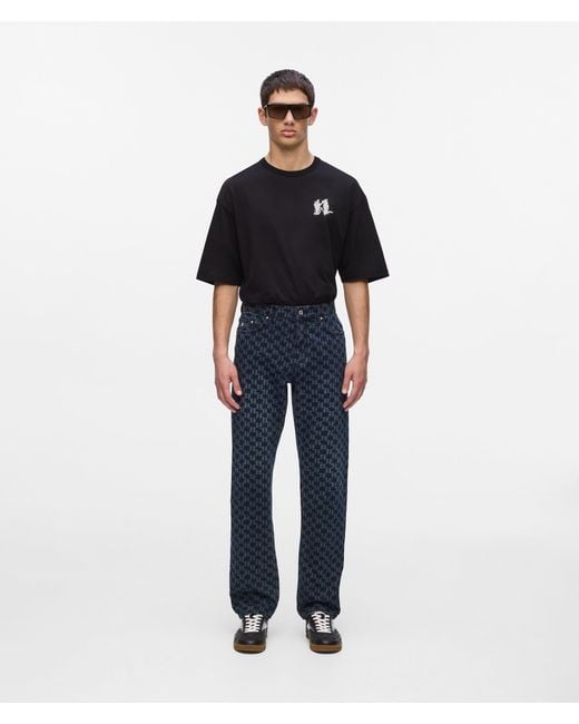 Karl Lagerfeld Black Graphic Monogram T-Shirt for men
