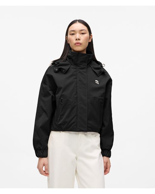 Karl Lagerfeld Black Ikon Hooded Jacket