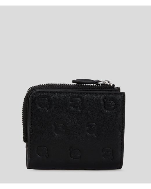 Ikon Monogram Small Wallet Karl Lagerfeld en coloris Black