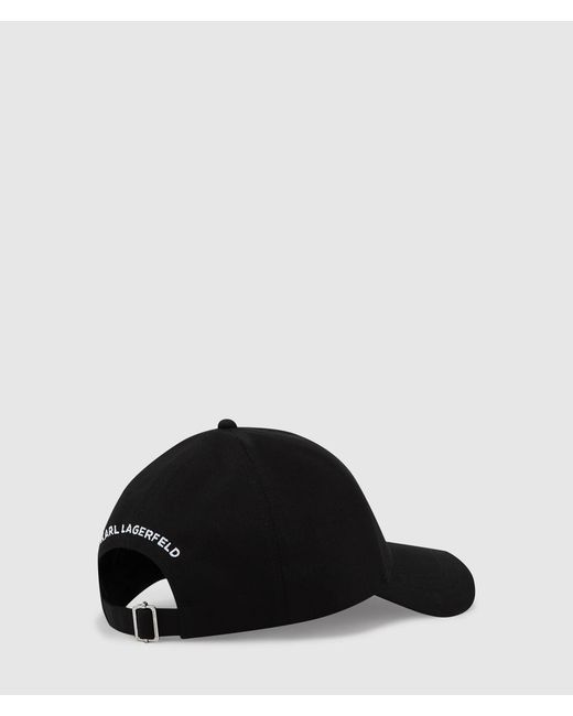 Karl Lagerfeld Black Ikon Circle Patch Cap