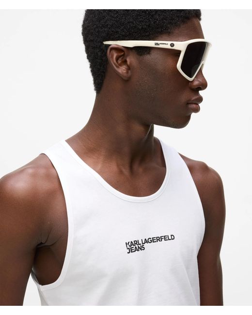 KL Jeans White Logo Tank Top for men