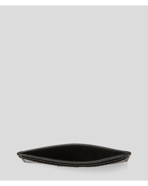 Karl Lagerfeld Black K/Loom Leather Cardholder for men