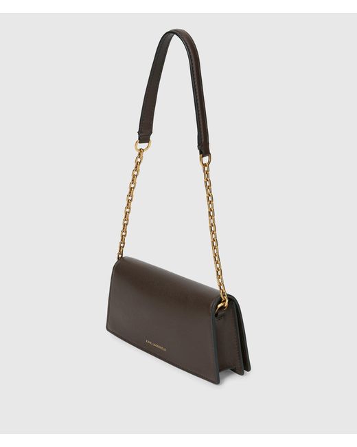Karl Lagerfeld White K/Autograph Mini Flap Shoulder Bag