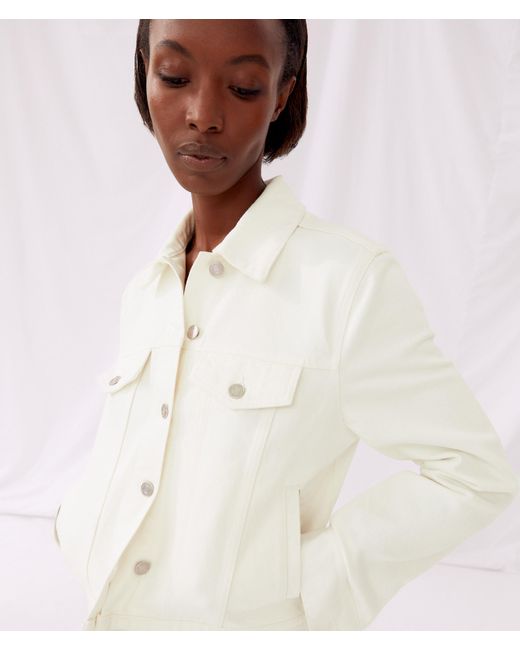 Karl Lagerfeld Karl X Amber Valletta White Denim Jacket
