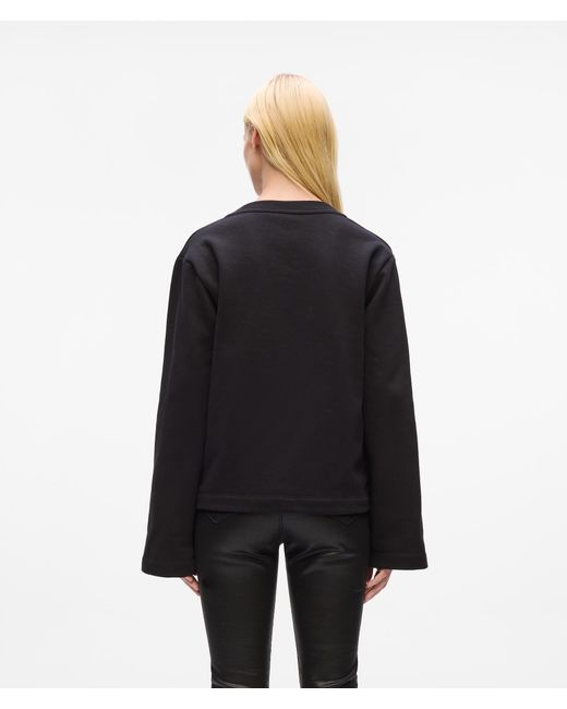 Karl Lagerfeld Black Sweatshirt Mit Signature Saum