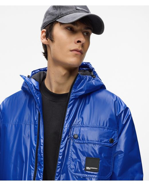 KL Jeans Blue High-Shine Utility Jacket for men