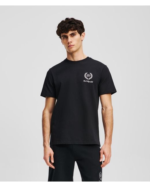 Karl Lagerfeld Black Hotel Karl Loungewear T-Shirt for men