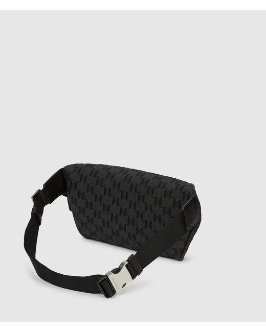 Sac Banane En Jacquard K/Monogram, Homme, Taille Karl Lagerfeld pour homme en coloris Black