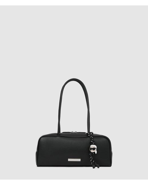 Karl Lagerfeld Black Ikon Smooth Rectangular Bag