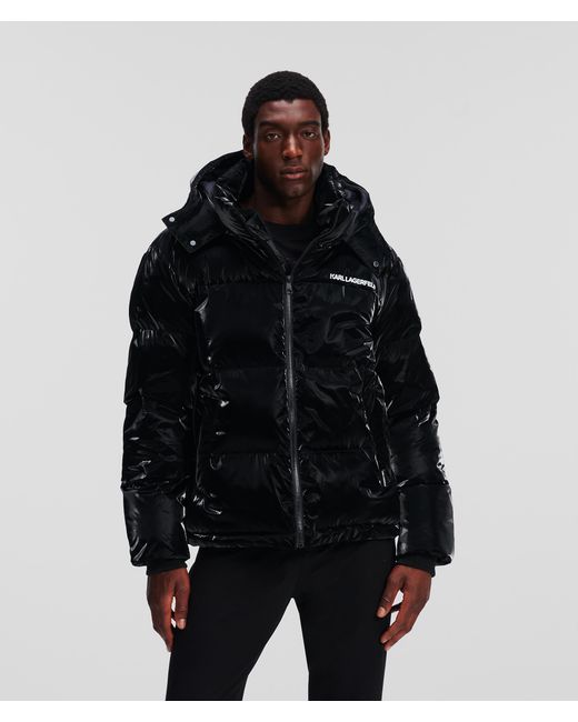 Karl Lagerfeld Black Quilted Puffer Jacket for men