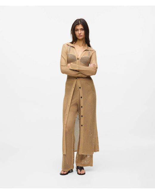 Karl Lagerfeld Natural Crochet Knit Pants