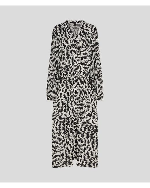 Karl Lagerfeld White Animal Print Beach Kimono