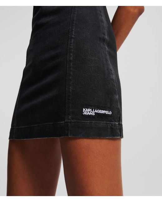 KL Jeans Black Coated Denim Dress