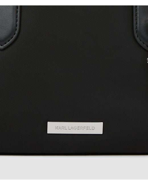 Karl Lagerfeld Black Ikon Nylon Bowling Bag