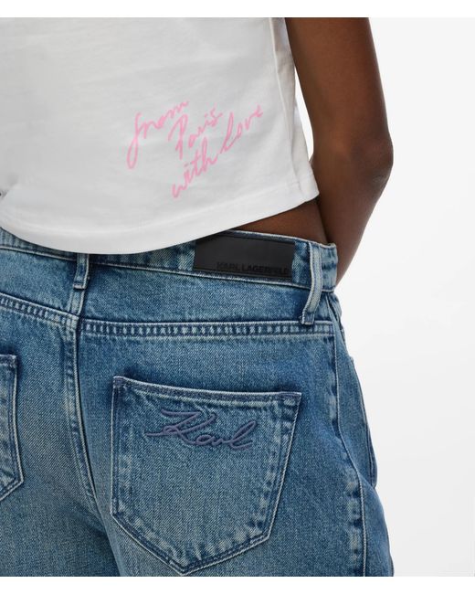 Karl Lagerfeld White Bonjour Babe T-Shirt