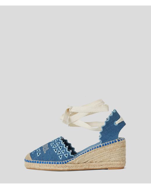 Sandales Compensées Kamini Karl Lagerfeld en coloris Blue