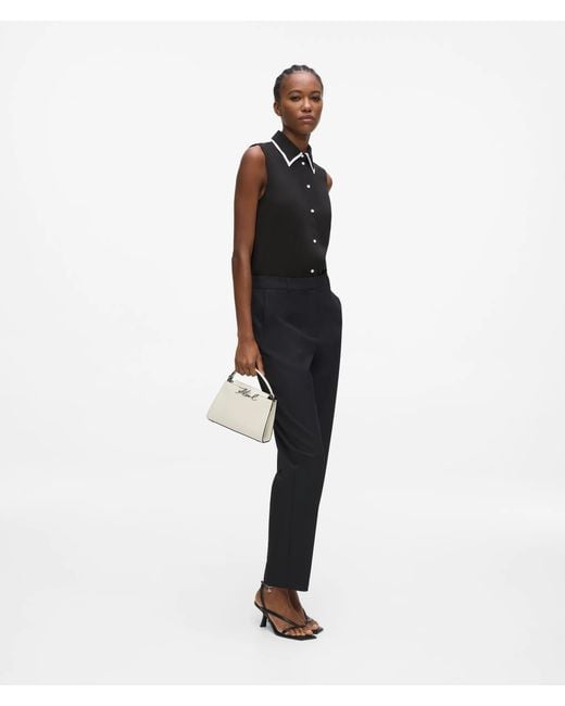 Karl Lagerfeld Black And Sleeveless Blouse