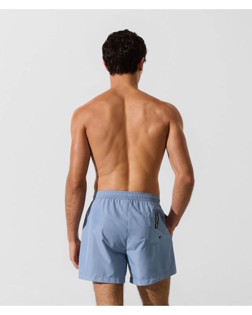 Karl Lagerfeld Blue Logo Short Boardshorts for men