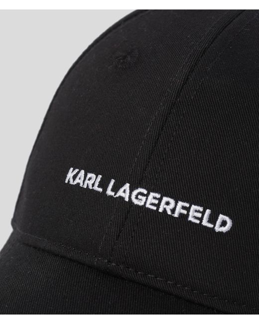 Karl Lagerfeld Black K/essential Logo Cap for men