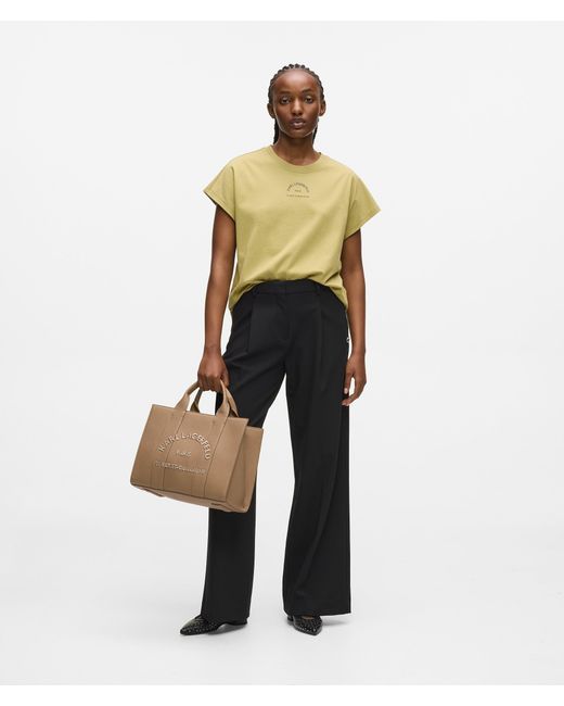 Karl Lagerfeld Brown Rue St-Guillaume Medium Tote Bag
