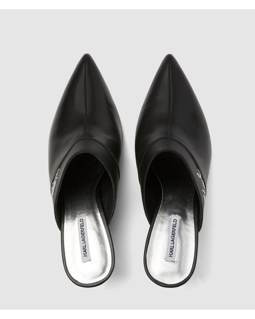 Karl Lagerfeld Black Sienna Heeled Mules