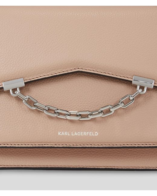 Karl Lagerfeld Brown K/seven Grain Leather Shoulder Bag