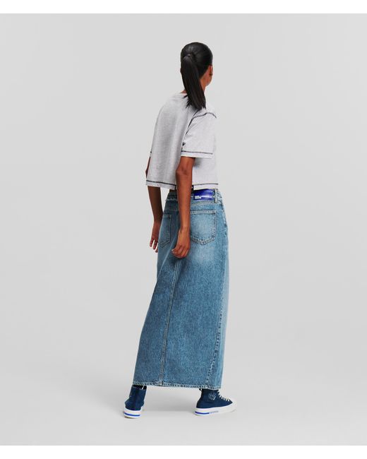 Karl Lagerfeld Blue Klj Denim Maxi Skirt