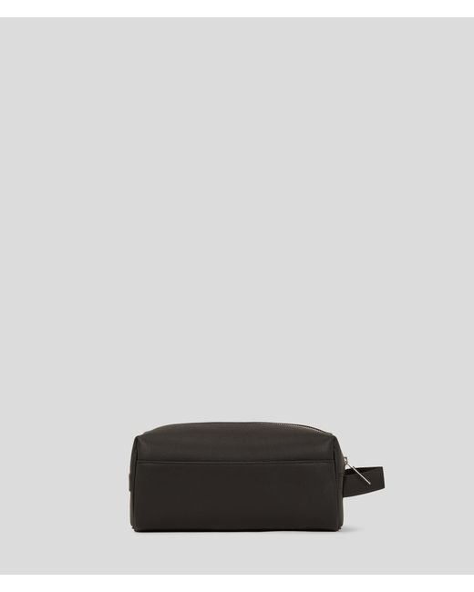 Karl Lagerfeld Black K/Monogram Leather Wash Bag for men
