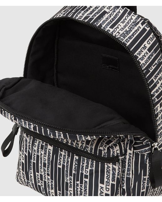 KL Jeans Rucksack Aus Nylon Mit Linearem Logo, Herren, Größe in Black für Herren