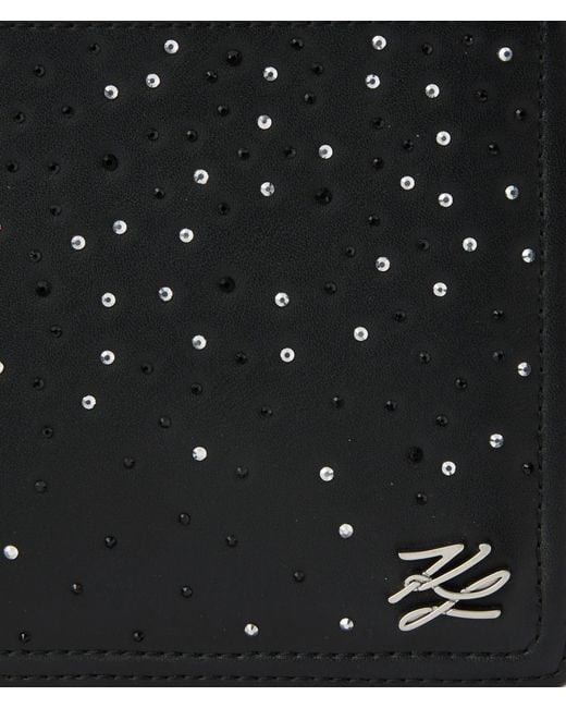 Karl Lagerfeld Black Exclusive K/Autograph Rhinestone Pouch for men