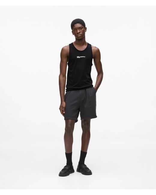 KL Jeans Black Logo Tank Top for men