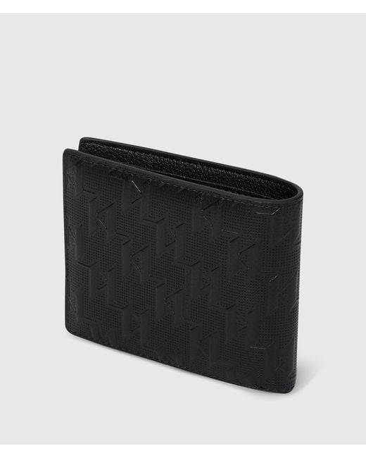 Karl Lagerfeld White K/Monogram Perforated Wallet for men