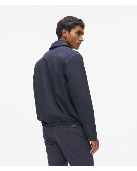 Karl Lagerfeld Blue Zip-Up Blouson Jacket for men