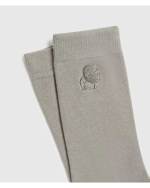 Karl Lagerfeld Blue Kameo Socks – 3-Pack, Multicoloured for men
