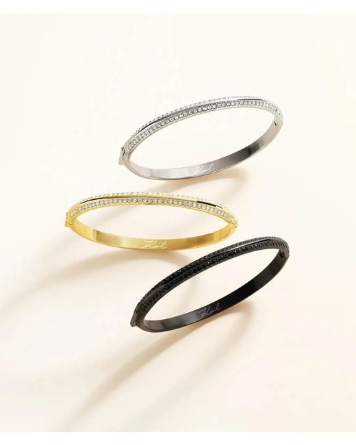 Karl Lagerfeld White Cryrstal Bangle