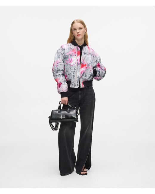 KL Jeans All-Over Paint Bomber Jacket, Multicoloured