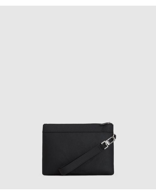 K/Monogram Leather Pouch, Homme, Taille Karl Lagerfeld pour homme en coloris Black