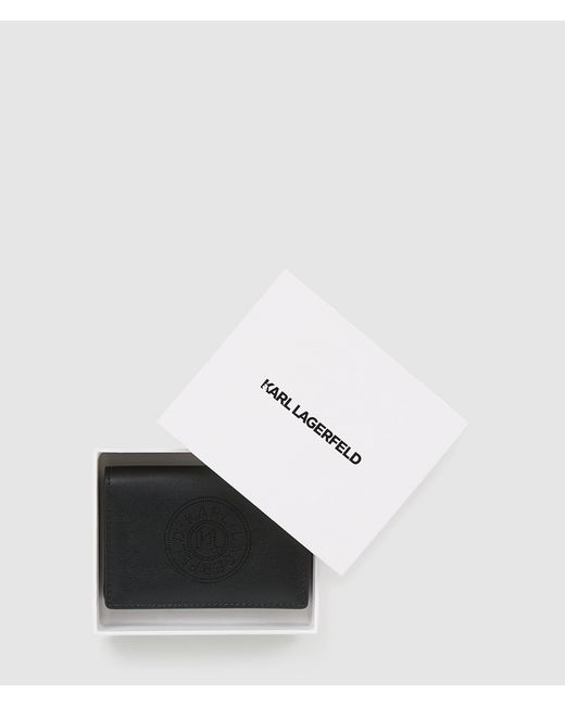 Karl Lagerfeld Black K/Circle Flap Cardholder