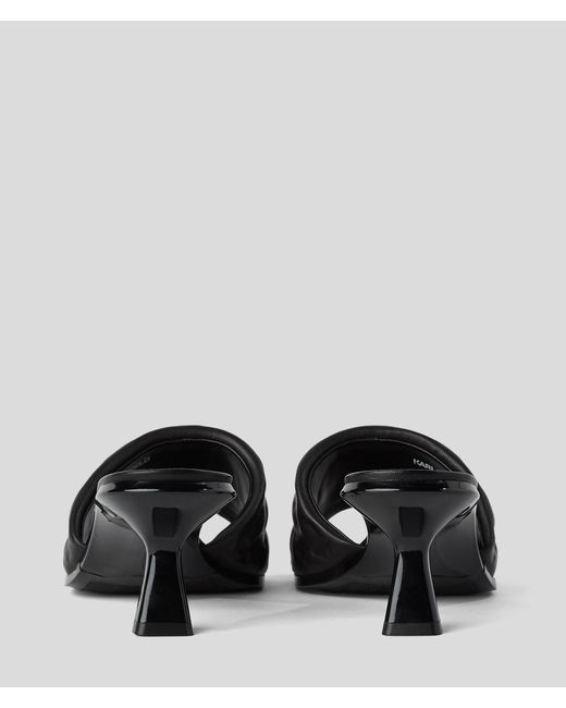 Sandales À Petit Talon Kl Monogram Karl Lagerfeld en coloris Black