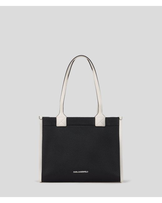 Cabas De Taille Moyenne En Cuir Grainé K/skuare Karl Lagerfeld en coloris White