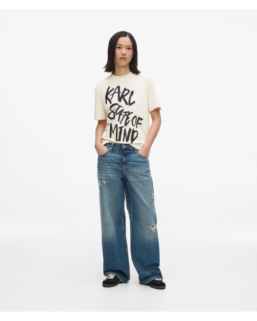 KL Jeans White Regular‑Fit Karl Quote T-Shirt
