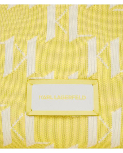 Karl Lagerfeld K/monogram Knit Small Tote Bag in Yellow | Lyst UK