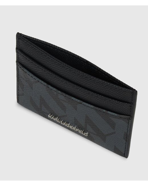 Karl Lagerfeld Black Ikon Monogram Cardholder for men