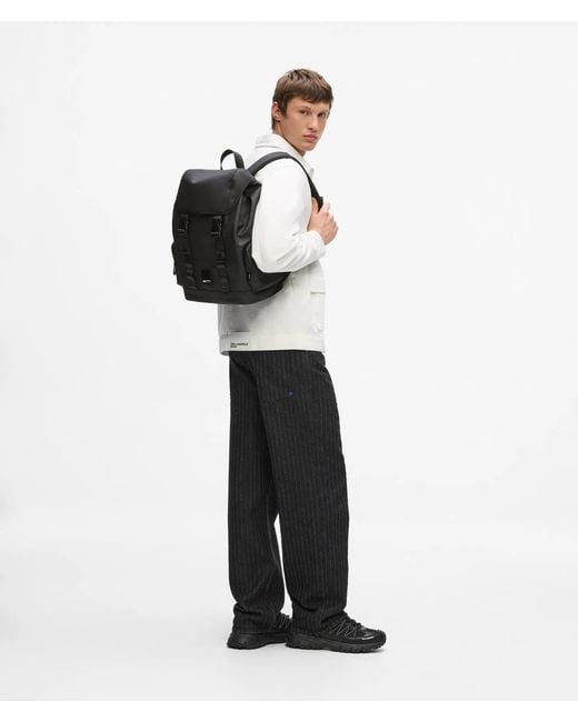 KL Jeans Black Venture Backpack for men