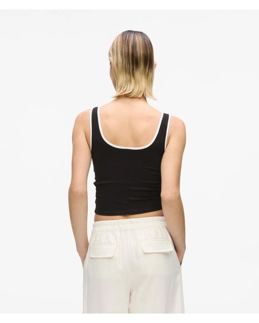 KL Jeans Black V-Neck Ruched Tank Top