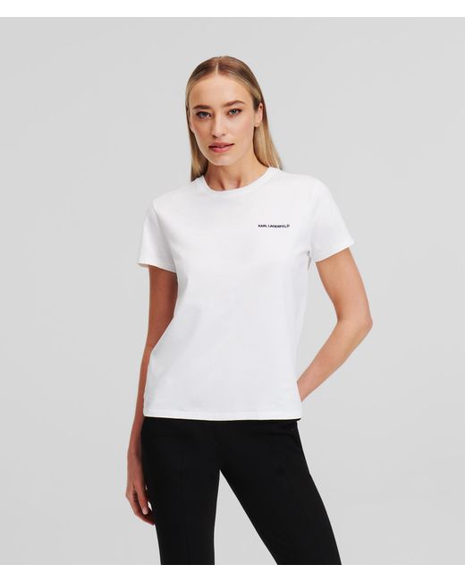 Karl Lagerfeld White Logo T-shirt