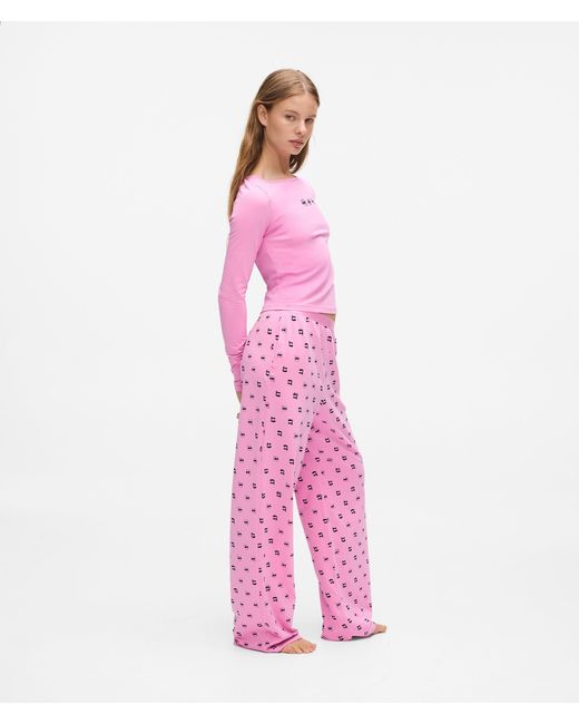 Karl Lagerfeld Pink Ikon Pajama Set