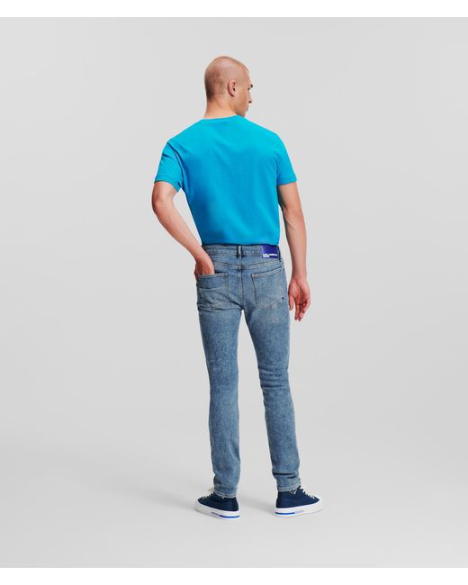 Karl Lagerfeld Blue Klj Distressed Skinny Jeans for men