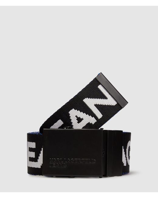 KL Jeans Black Reversible Webbing Belt for men